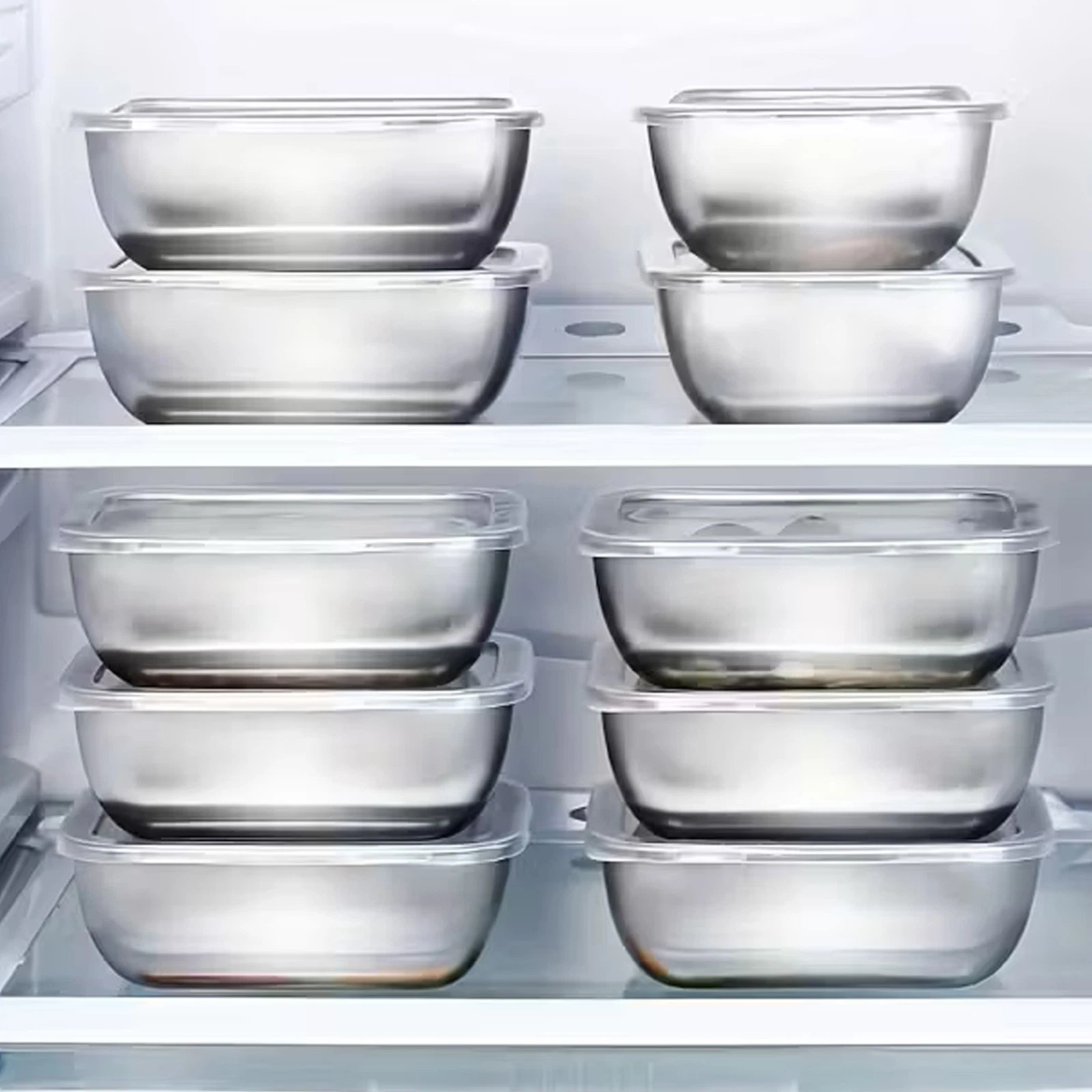 10pcs Stainless Steel Food Containers w/ Lids | Airtight Lunch & Storage Set
Opens in a new window o