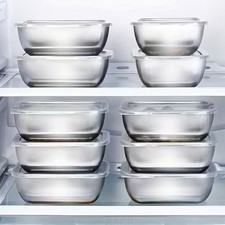 10pcs Stainless Steel Food Containers w/ Lids...