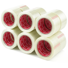 12 Rolls Strapping Tape 2 Inch X 30 Yards, Heavy Duty Packing Tape with Filament
