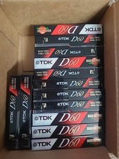 TDK D60 Sealed Lot Baker's Dozen 13 Blank Audio Cassette Tapes