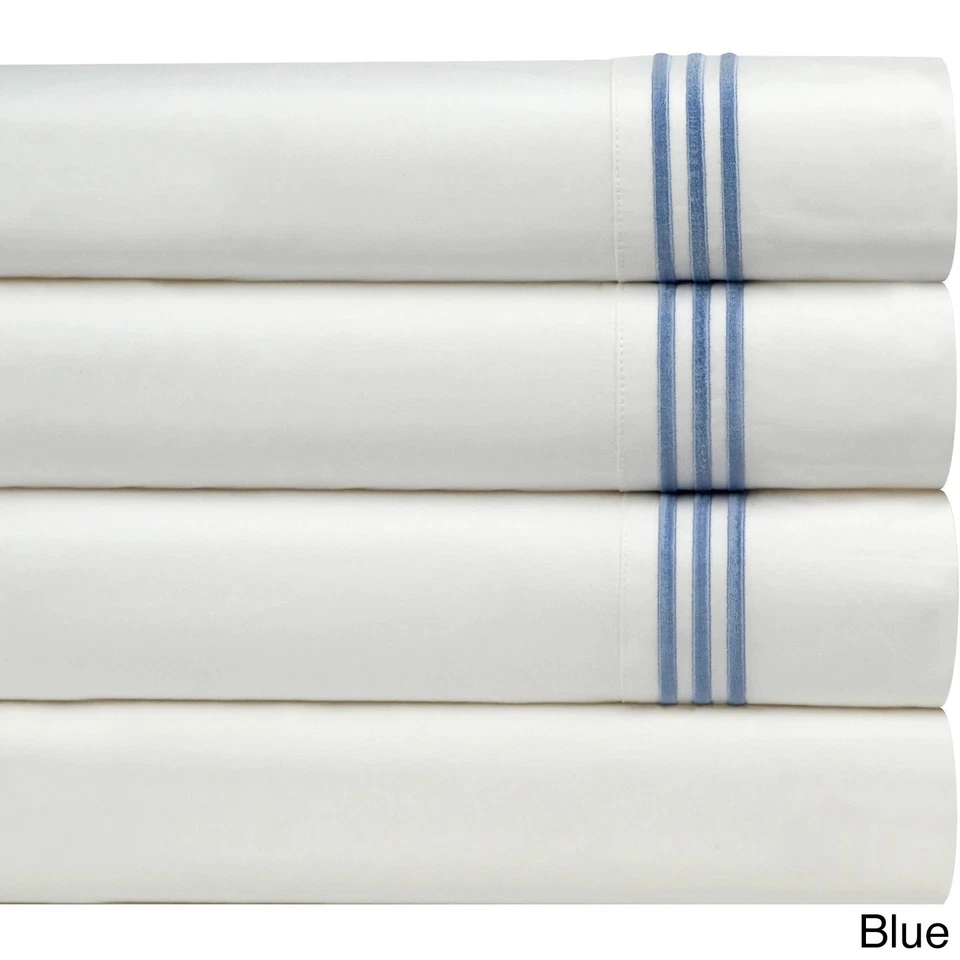 Pointehaven Egyptian Cotton Embroidered Percale Pillowcases - Image 3 of 4