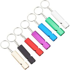 7 Pcs 7 Colors Alloy Whistles 6041 