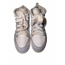 Jordan Kids White High-Top Sneakers with Cream Accents
