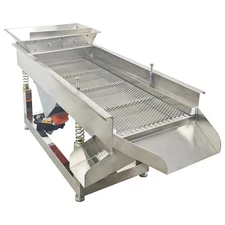 Straight Vibrating Screen 12mm Shaker Linear Sifter w/Double Motor Single Layer