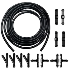 13 Pcs Car Windshield Washer Hose 4M Washer Fluid Hose with 12 Pcs Hose Conne...
