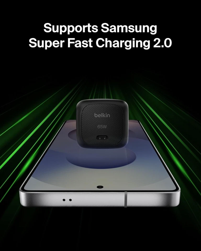 Belkin USB C Charger Block 65W with USB C Cable PD3.1 PPS Fast Charging, Black - Image 4 of 4