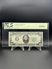 1934D FR-2058-C $20 Wide FRN PCGS 64PPQ