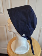 Handmade Costume Amish Bonnet, Dutch Hat, Amish Country ,Ohio, Navy Blue