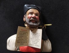 Ceramica Sarda mezzo Busto Uomo in costume Di Raffaello Sanfilippo