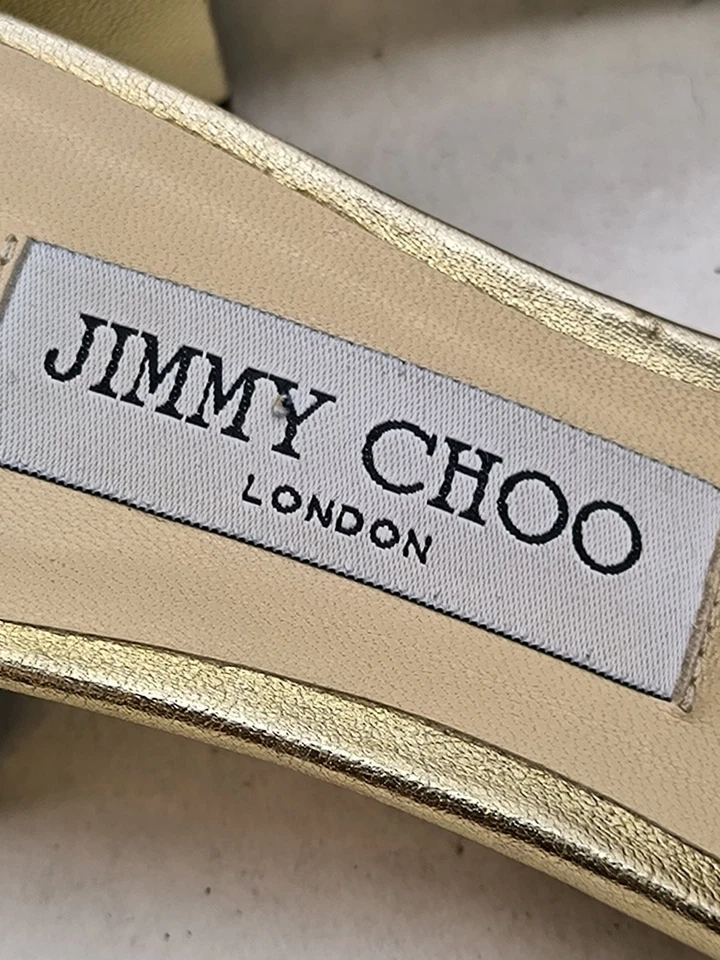 JIMMY CHOO Mule à talon Dames Mule T EU 40,5 doré élégant - Photo 4/4