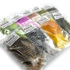 JAILHOUSE MARABOU - Hareline Barred Striped Fly Tying Feathers - 9 Colors NEW!