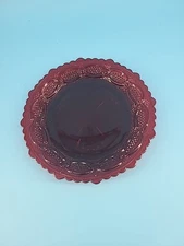 Avon Cape Cod Ruby Red Glass Salad Plate 7.25"