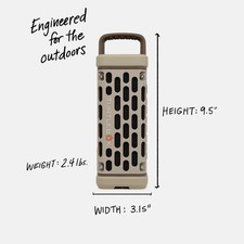 TurtleBox Ranger Loud Outdoor Portable Bluetooth 5.4 Waterproof Tan Speaker