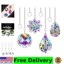 4pcs Crystal Suncatchers for Window Hanging Sun Catcher Indoor RainbowMaker