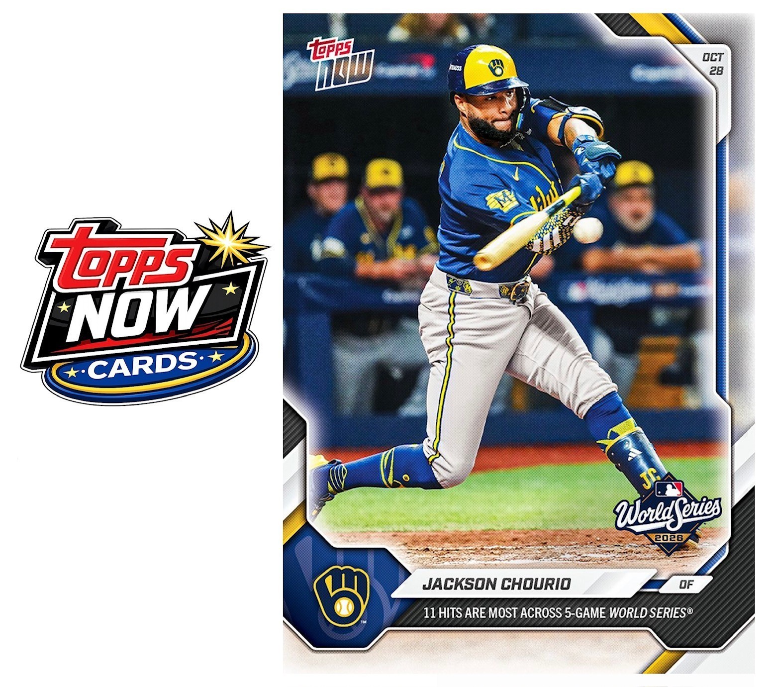 2026 Topps Now MLB #831 Jackson Chourio Milwaukee Brewers - PRESALE