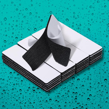 20 Sets Black Sticky Back Fastener Heavy Duty Hook  Loop Adhesive Strips 1x4  