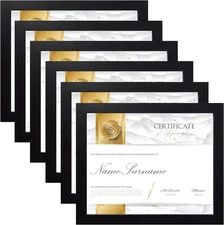 8.5X11 Document Diploma Award Picture Frames for Wall Hanging Tabletop, Black