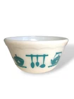 Hazel Atlas Turquoise Kitchen Aid Platonite Mixing Bowl 5" Scalloped Rim