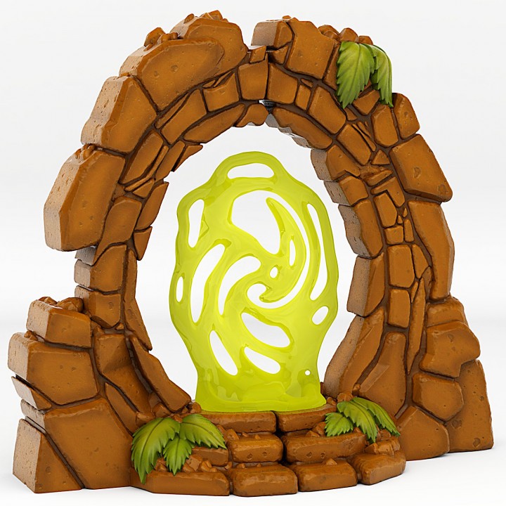 Portail Jurassique Fantastic Portals figurine décorative effet oublié pour diorama