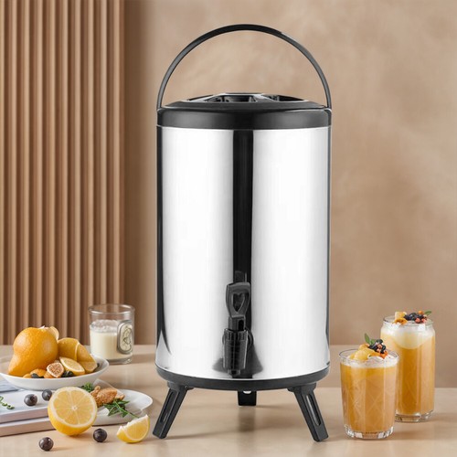 Stainless Steel Insulated Bucket 6L/8L with Faucet Hot Coffee Insulated Barrel H - Imagen 14 de 17