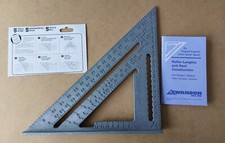 Swanson Aluminium Metric Speed Square NA202. Carpentry Roofing Rafter Angle 25cm