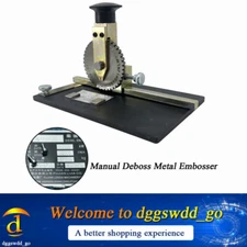 Manual Embossing Machine Metal Plate Stamping Embosser Deboss Dog Tag Printer