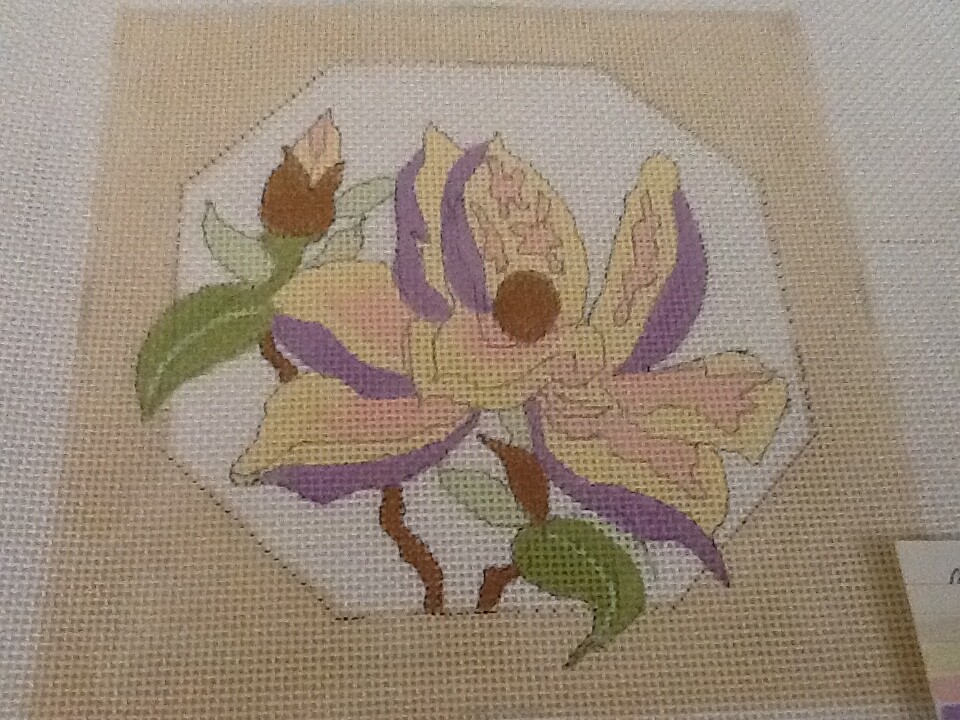 Handpainted Needlepoint Canvas Magnolia by Caron Collection– New