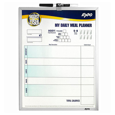 expo biggest loser daily meal planner magnetic dry erase white board 1770993 71641024502 ebay daily meal planner