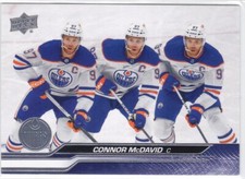 2023-24 UD..CONNOR McDAVID..TRIPLE EXPOSURE..ACHIEVMENT..CARD # TE-3..OILERS