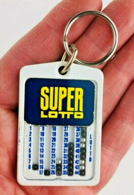 Super Lotto Keychain Gambling Game Keno Vintage  *Cb103