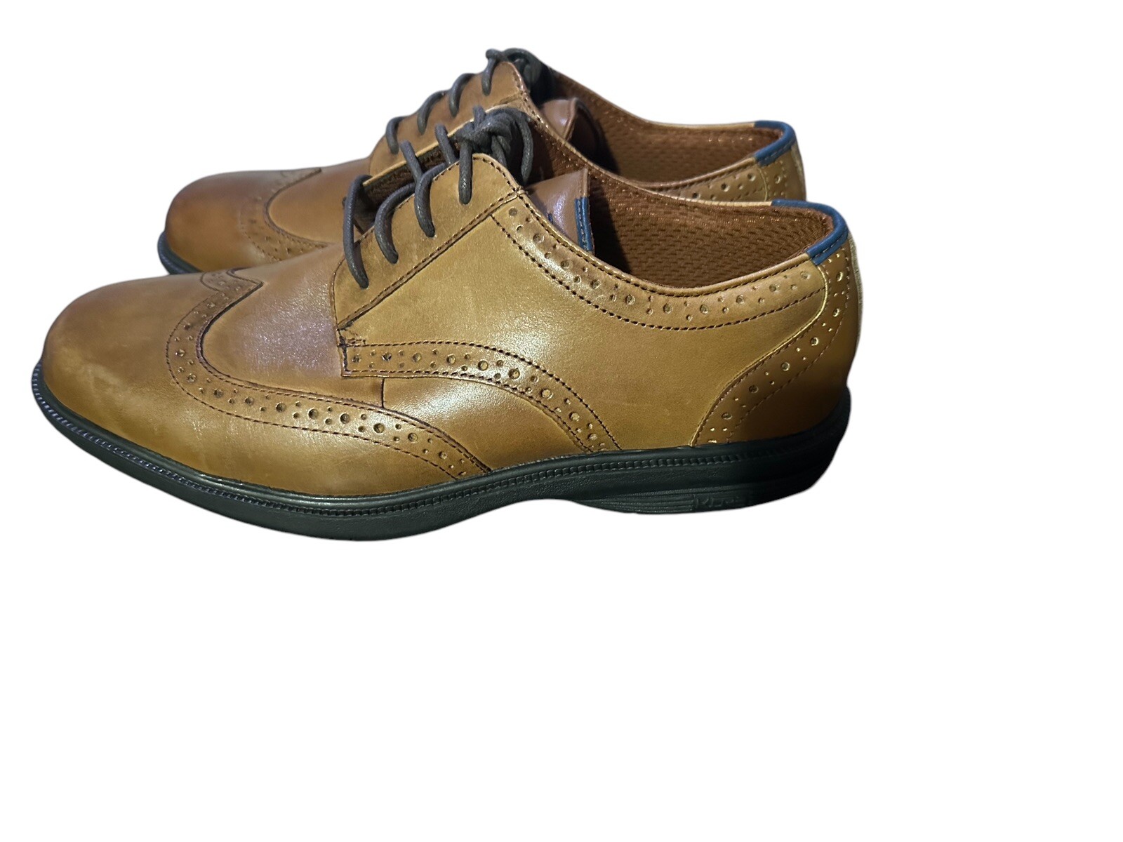 SAOLA Scarpe da uomo Nunn Bush Comfort Gel in pelle marrone con punta alare 84127 taglia 8 5 M