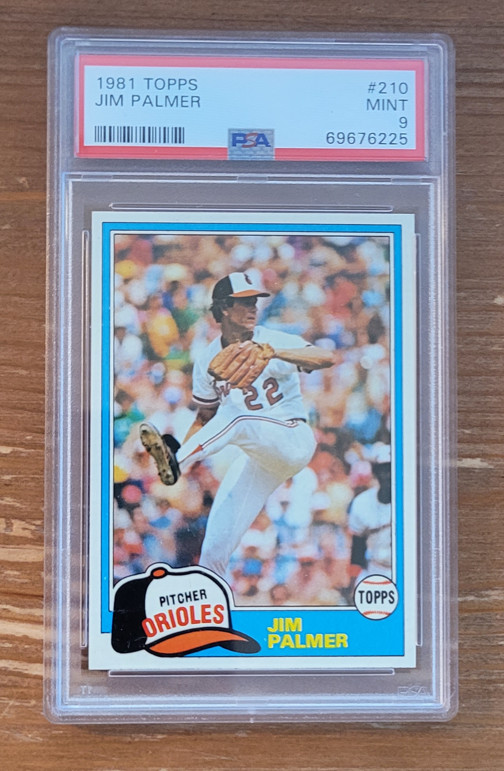 1981 Topps #210 Jim Palmer PSA 9 Baltimore Orioles