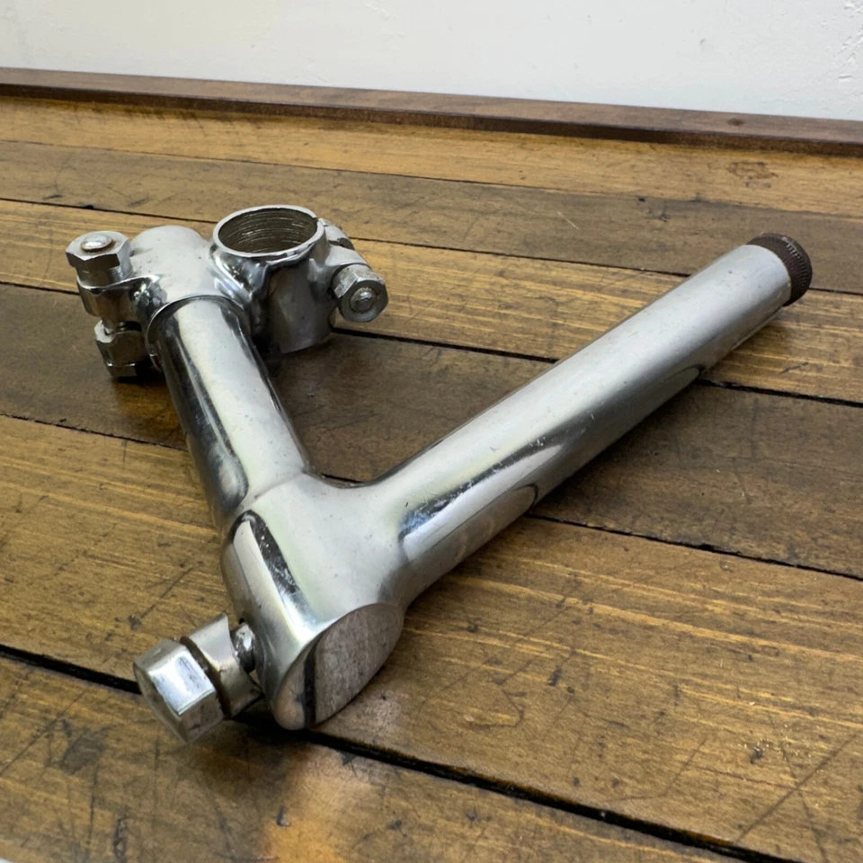 Vintage Track Stem Adjustable Steel Chrome Eroica Bike Fits Taylor Titan Classic - Image 2 of 4