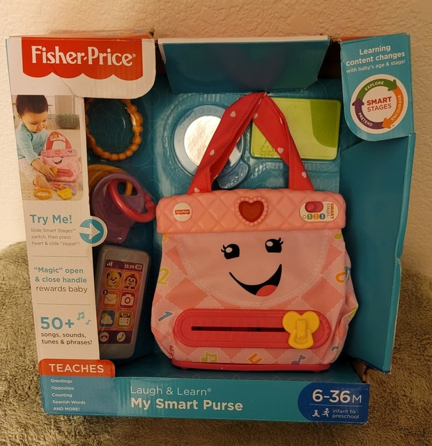 fisherprice FGW15 Laugh & Learn My Smart Purse Interactive Toy Bag for