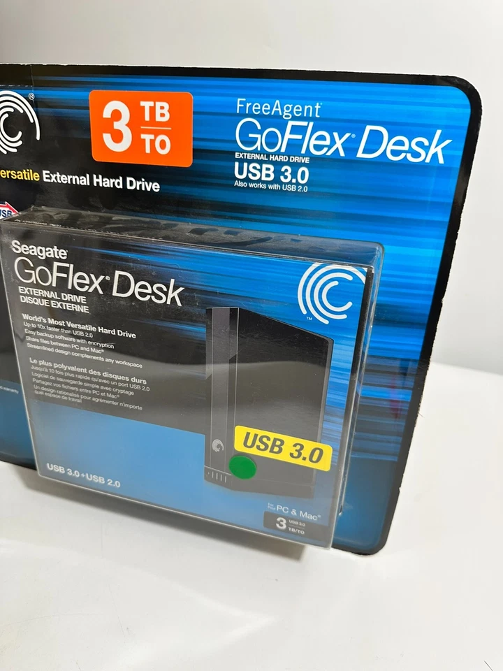 Seagate GoFlex Desk Adapter USB 3.0 FreeAgent 3TB External Drive - Image 2 of 4
