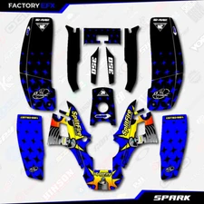 Blue Spark Racing Fender Graphics Kit fits Yamaha Warrior 350 Decal Sticker kit
