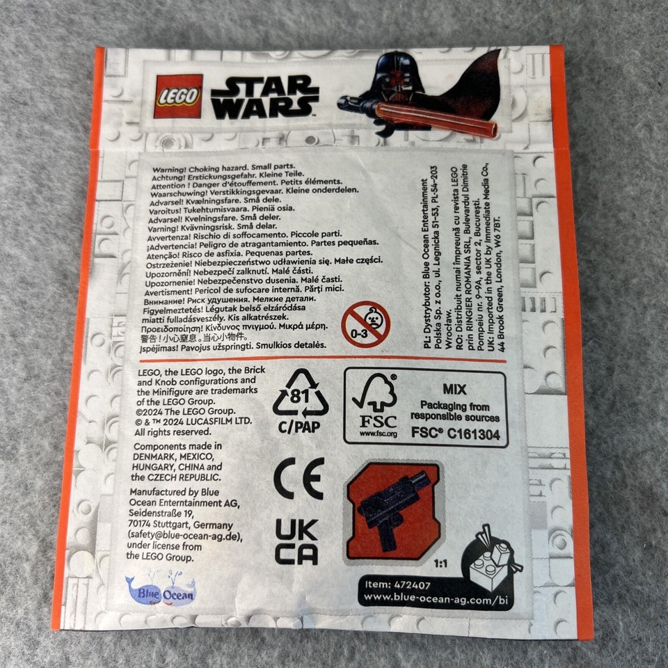 Lego Star Wars Sabine Wren Minifigure 472407 Dual Blasters Paper Pack
