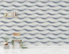 3D Relief Texture Art Wave Self-adhesive Removeable Wallpaper Wall Mural