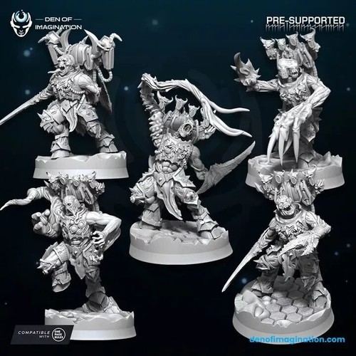 Miniaturas de Gladiadores Embrujados del Caos - Hijos del Exceso - Den Of Imagination - Imagen 2 de 4