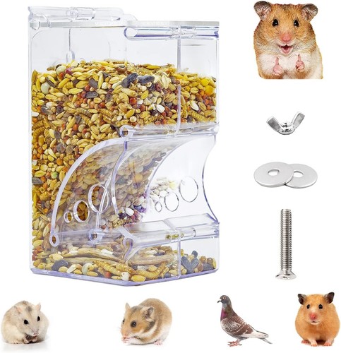 Zoog MURCAT Pet Products Futterautomat für Kleintiere (Hamster), klares Acryl 400 ml - Bild 2 von 12
