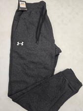 50227 Under Armour UA Mens Hustle Fleece Joggers 1317455 002 Black 55 Small NWT