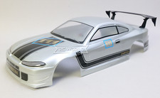 110 Rc Car Body Nissan S15 Skyline Body Shell Finished Red Cat 200mm -silver-