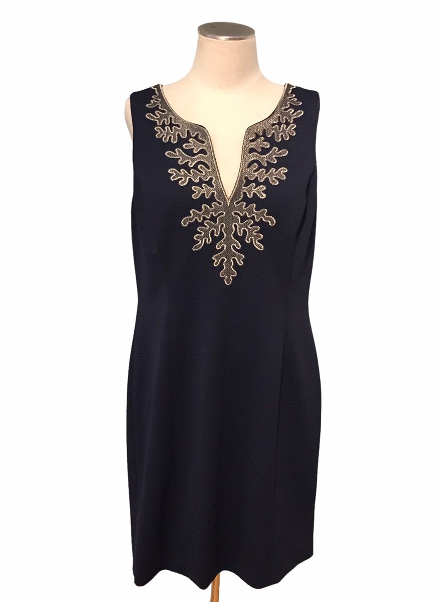 Papagallo Amaya Sheath Dress Textured Knit Navy Gold V Neck Resort Women's Sz 12 | eBay Papagallo Amaya Sheath Dress Textured Knit Navy Gold V Neck Resort Women's Sz 12 | eBay
