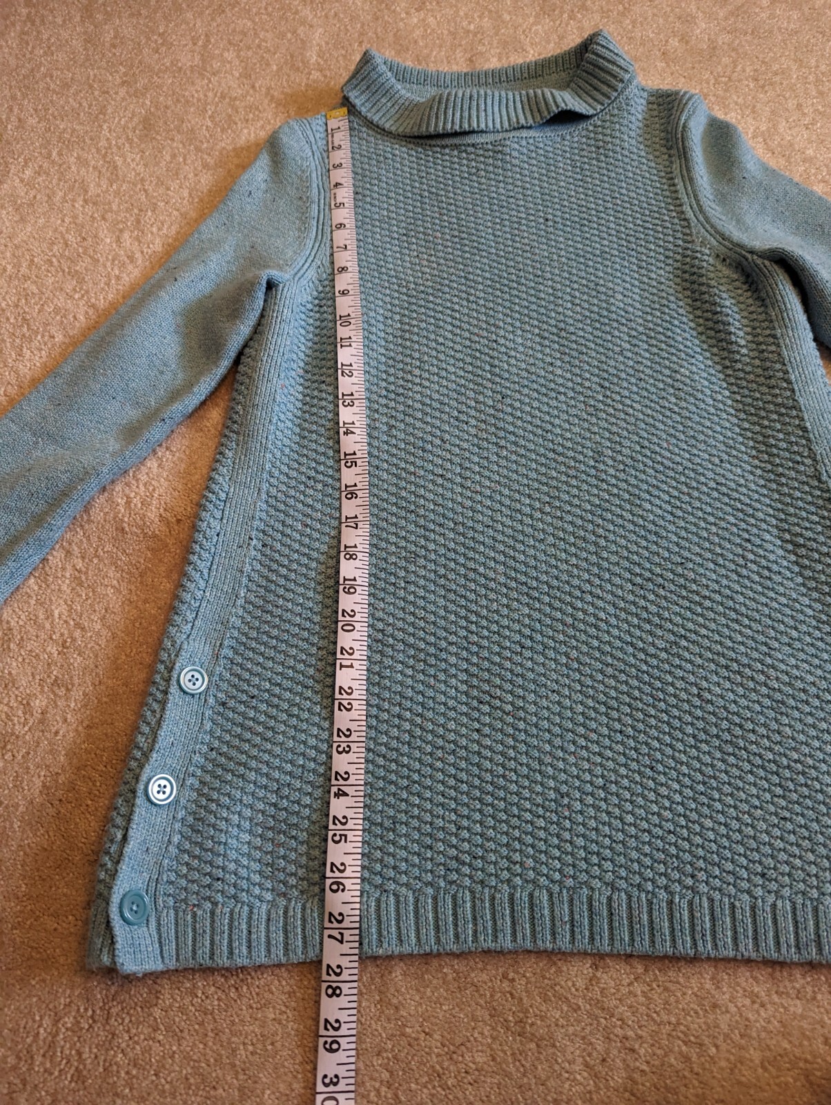 Talbot's Turtle Neck with Button Detail Sweater S… - image 4