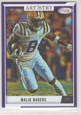 Malik Nabers 2024 Sage Artistry insert #MART-MN Purple parallel Giants