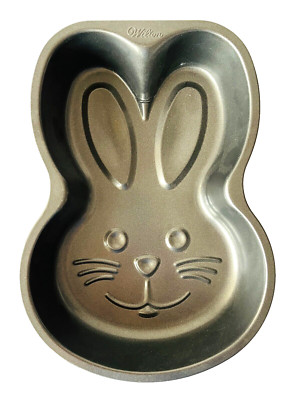 Wilton Bunny Rabbit Non-Stick Cake Pan Metal Holiday Fun 11-3/4'' x 8-3/8'' Easter