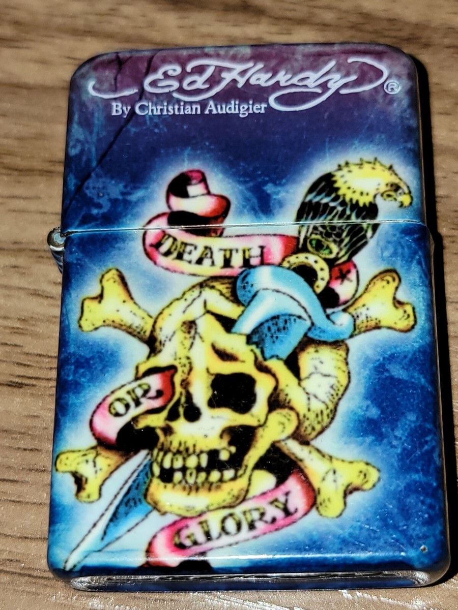 ED Hardy by Christian Audigier Cigarette Lighter Death or Glory | eBay