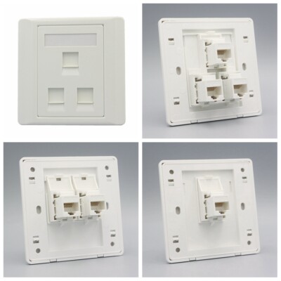 LAN CAT6 Outlet Computer Network Ethernet Panel Faceplate RJ45 Wall ...