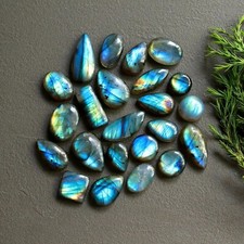 23 Pcs 186 Cts Labradorite Smooth Cabochon Loose Gemstone Lot 22x10 10x10 12136