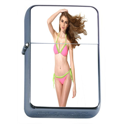 Dutch Pin Up Girls D10 Flip Top Oil Lighter Wind Resistant Flame Fantasy